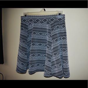 Aztec print skirt